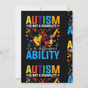 Autism är inte ett handikapp utan ett annat inbjudningar