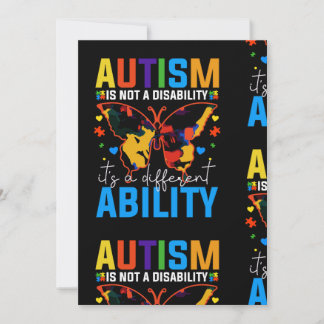 Autism är inte ett handikapp utan ett annat inbjudningar