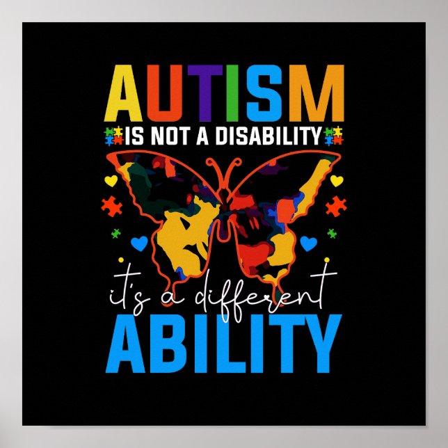 Autism är inte ett handikapp utan ett annat poster (Framsidan)