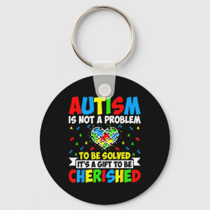 Autism är inte ett problem att lösa - Autism Awar Nyckelring