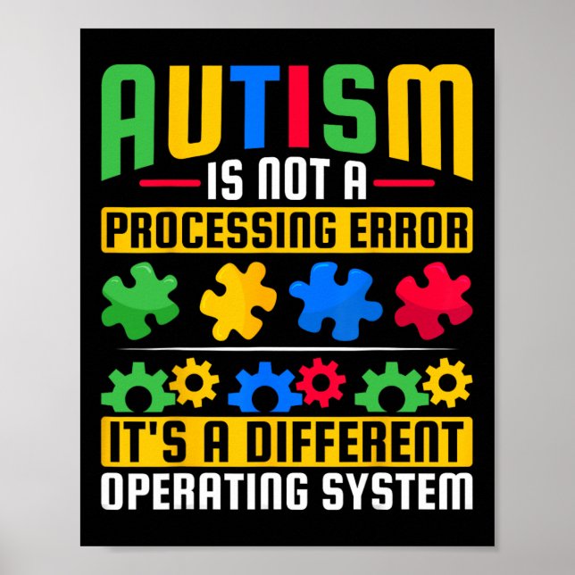 Autism är inte ett problem att lösa - Autism Awar Poster (Framsidan)