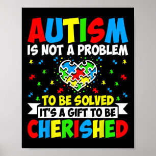 Autism är inte ett problem att lösa - Autism Awar Poster