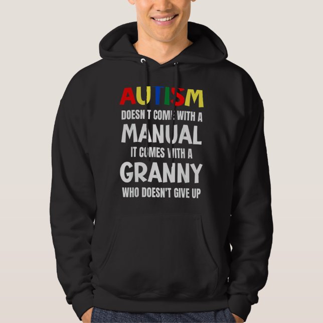 Autism är inte Kom med en handbok som är utrustad  Hoodie (Framsida)