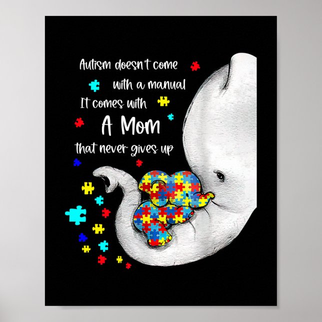 Autism är inte Kom med en handbok som är utrustad  Poster (Framsidan)