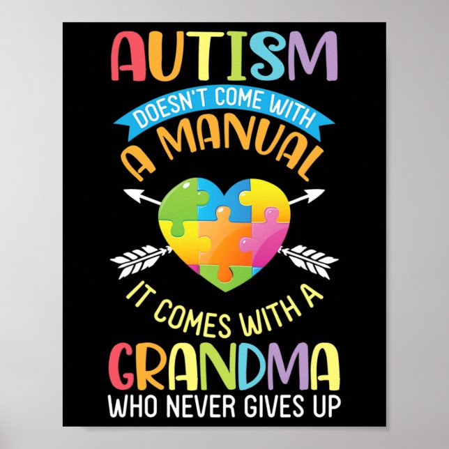Autism är inte Kom med en handbok som är utrustad  Poster (Framsidan)