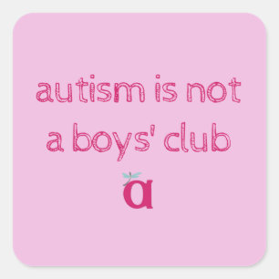 autism är inte pojke sketchy klistermärkear för fyrkantigt klistermärke