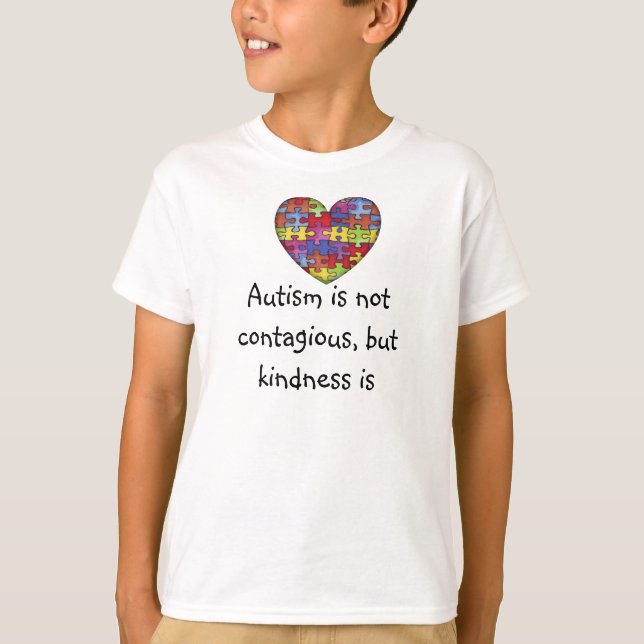 Autism är inte smittsam t-shirt (Framsida)