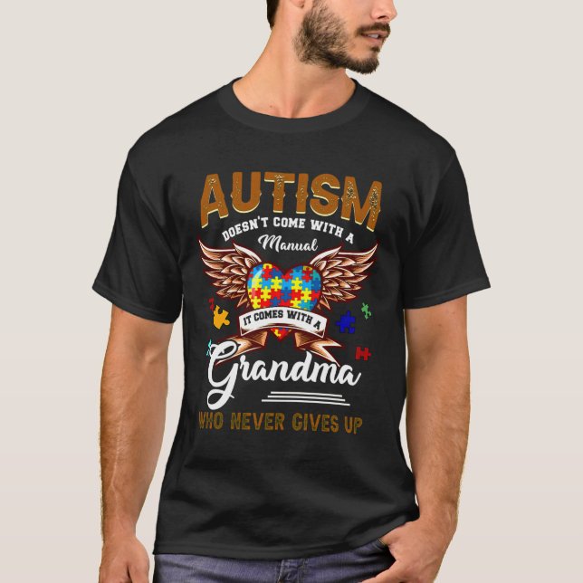 Autism är Kom manuell. T Shirt (Framsida)