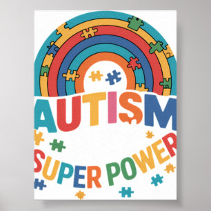 Autism är min superkraft ADHD Pussel Autism Medvet Poster