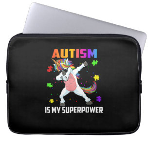 Autism Är Min Superkraft Dabba Enhörning Present B Laptop Fodral