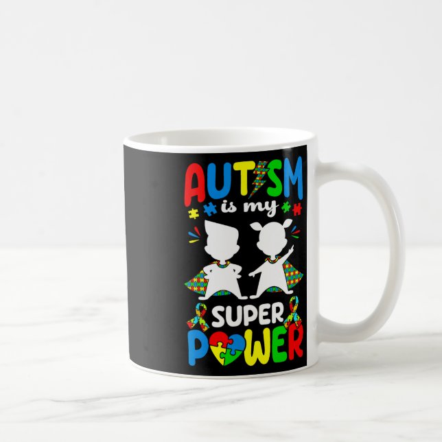 Autism är min supermakt Autist Autists supportavde Kaffemugg (Höger)