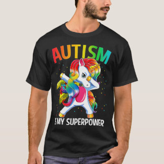 Autism är min supermakt Dabbing Unicorn T Shirt