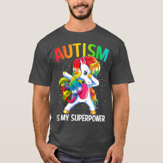 Autism är min supermakt Dabbing Unicorn T Shirt