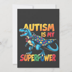 Autism är min supermakt Dinosaur Autism-medvetenhe Spara Datumet