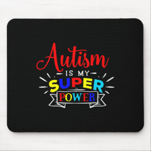Autism är min supermakt - färgstark autistisk disa musmatta
