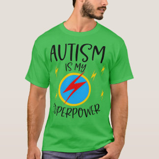 Autism är min supermakts blixt Bult Energy T Shirt