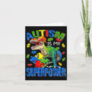Autism är min supermakts doktor Awareness Dinosaur Kort