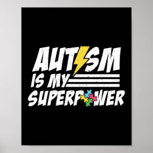Autism är min supermakts supermakts superhjälte poster