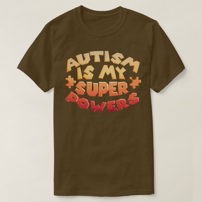Autism är min Toppen ADHD-medvetenhet T Shirt (Design framsida)