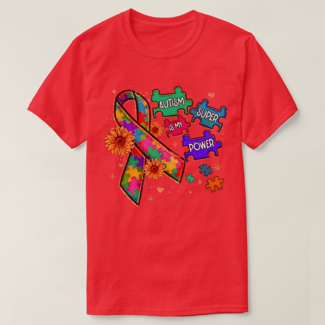 Autism är min Toppen Autism Awareness4 T Shirt (Design framsida)
