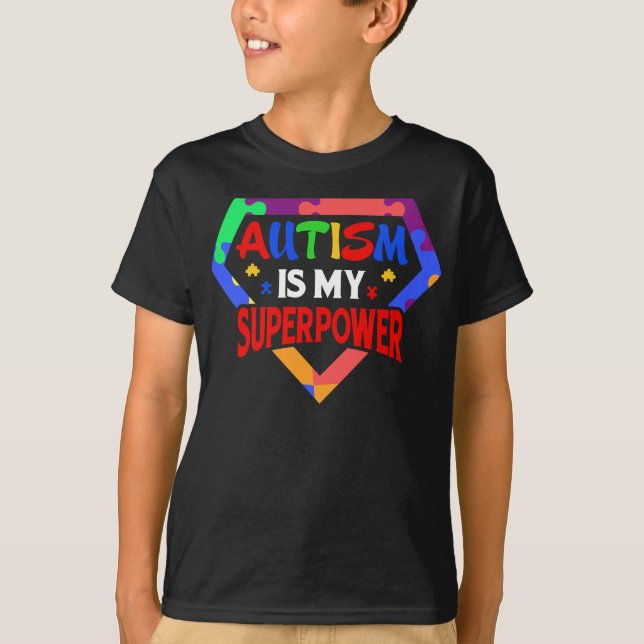 Autism är min Toppen, Autism Awareness Gift  T Shirt (Framsida)