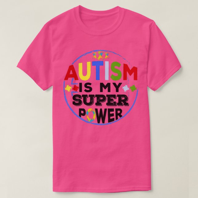 Autism är min toppen autism-medvetandegörande dag  t shirt (Design framsida)