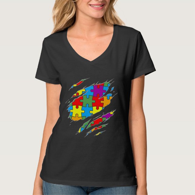 Autism är min Toppen kraftdesign T Shirt (Framsida)