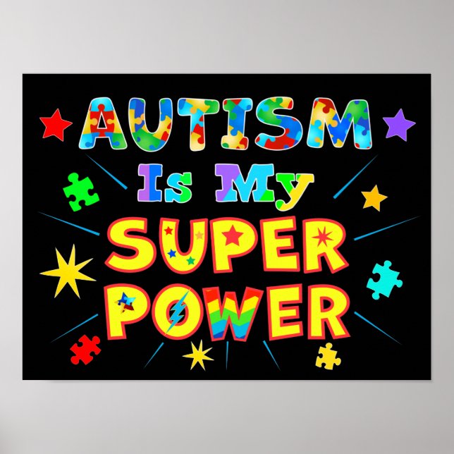 Autism är min Toppen Poster (Framsidan)