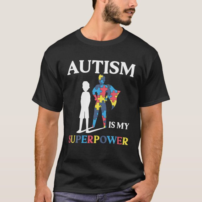 Autism är min Toppen Pussel Biet-slumpen T Shirt (Framsida)