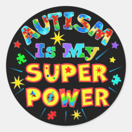 Autism är min Toppen Runt Klistermärke