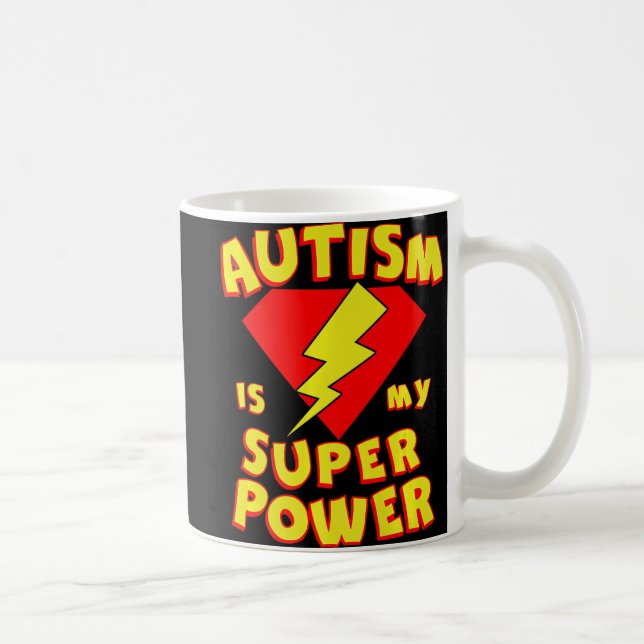 Autism är min Toppen superhjälte Autism Awarenes Kaffemugg (Höger)