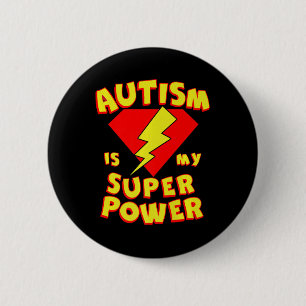 Autism är min Toppen superhjälte Autism Awarenes Knapp
