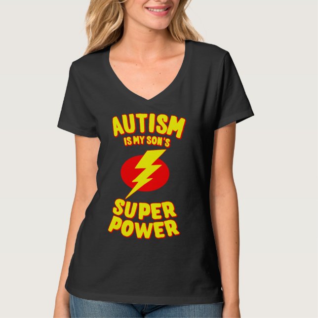Autism är min Toppen T Shirt (Framsida)