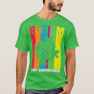 Autism är mitt supermaktpussel Delar T Shirt