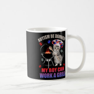 Autism är skadad. Min pojke kan jobba på en grillk Kaffemugg