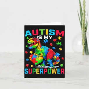 Autism är superkraft autism medvetenhet dinosaurie kort