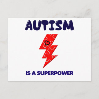 Autism är supermakt, psykisk villkor-själssyn vykort