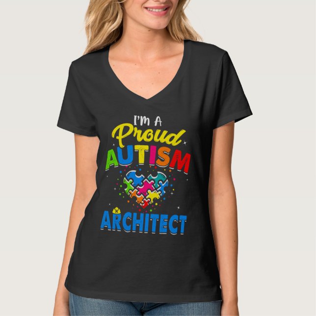 Autism Architect Autism Awareness Accepterar suppo T Shirt (Framsida)