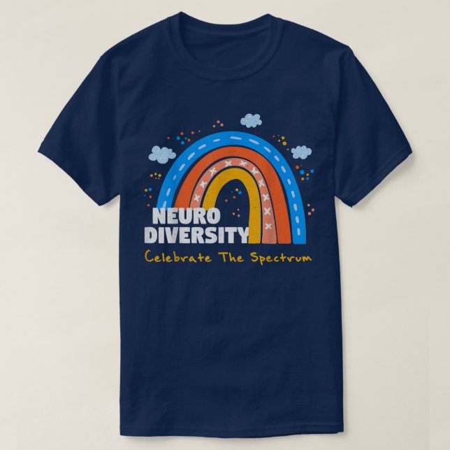 Autism ASD ADHD Bo - stöd för neurodiversitet T Shirt (Design framsida)