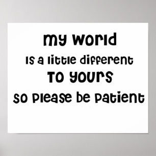 Autism, Aspergers, Speciella behovsmedvetenhet Poster