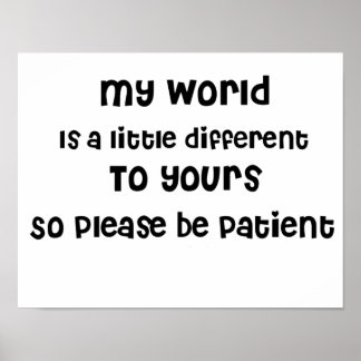 Autism, Aspergers, Speciella behovsmedvetenhet Poster