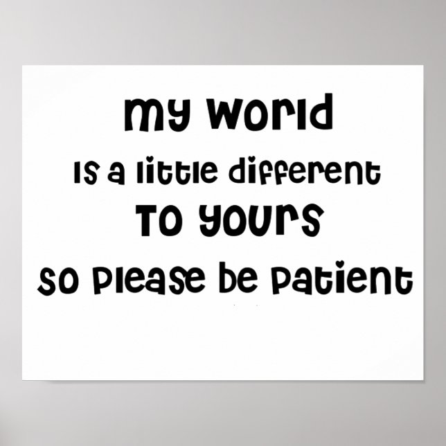 Autism, Aspergers, Speciella behovsmedvetenhet Poster (Framsidan)