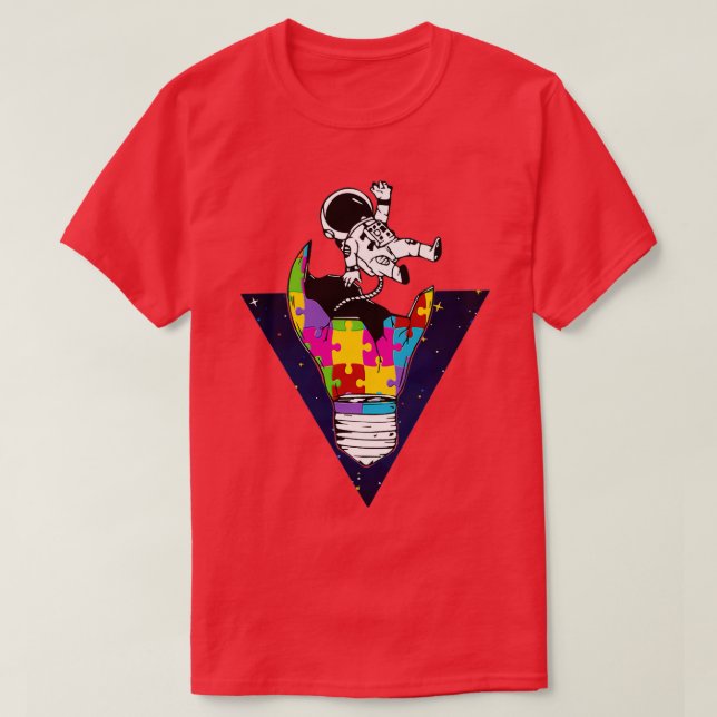 Autism Astronaut Puzzle Autistic Coola Pu T Shirt (Design framsida)