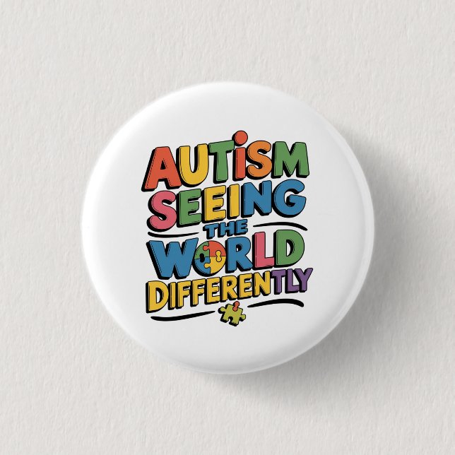 Autism: att se världen annorlunda knapp (Framsida)