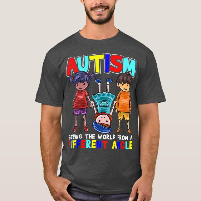 Autism Att se världen från en annan Vinkel T Shirt (Framsida)