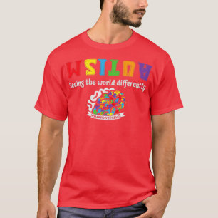 Autism: att se världen på olika sätt Genius Brain T Shirt
