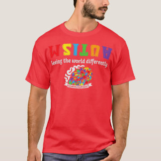 Autism: att se världen på olika sätt Genius Brain  T Shirt