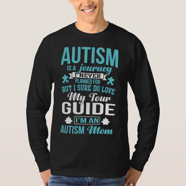 Autism Autism Autism Autism Awareness Autism Mamma T Shirt (Framsida)