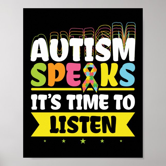 Autism Autism Awareness Autism Superhjälte Poster (Framsidan)