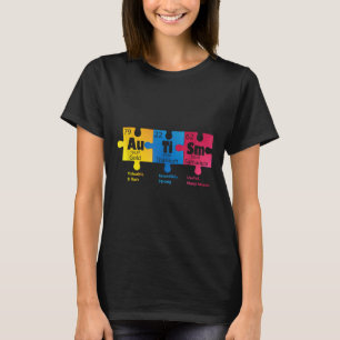 Autism-Autism Kemiska Element Roligt Autism Medvet T Shirt